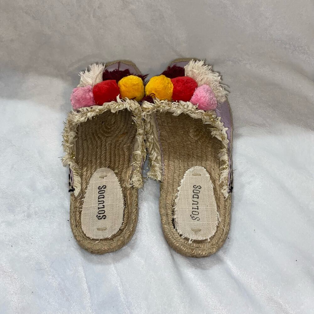 Soludos Coco Espadrille Pom Pom Slides - image 7